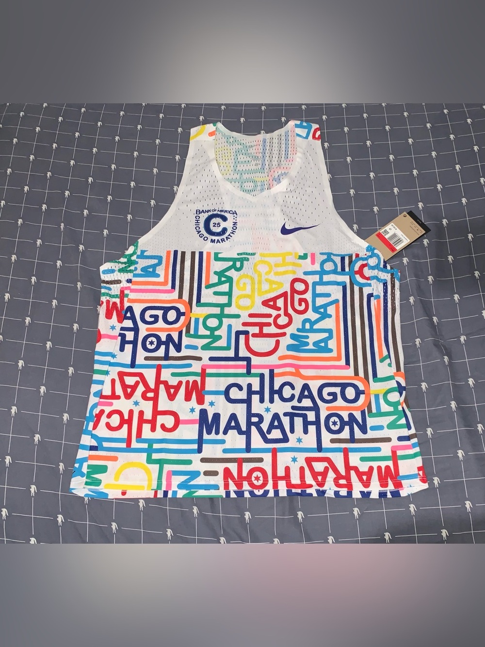 Nike AeroSwift Men's Chicago Marathon 2025 Running Singlet HQ4277-100 Size:Large